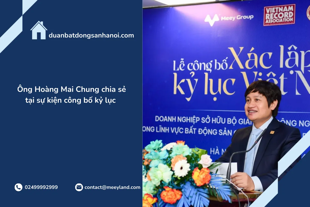 Ông Hoàng Mai Chung chia sẻ tại sự kiện công bố kỷ lục