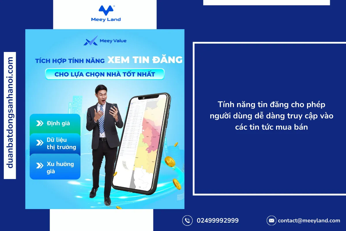 Tính năng tin đăng cho phép người dùng dễ dàng truy cập vào các tin tức mua bán