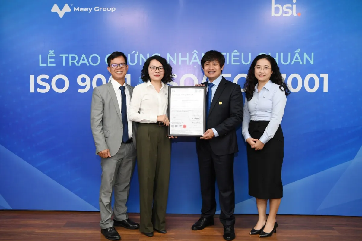 Meey Group nhận hai chứng nhận ISO từ BSI