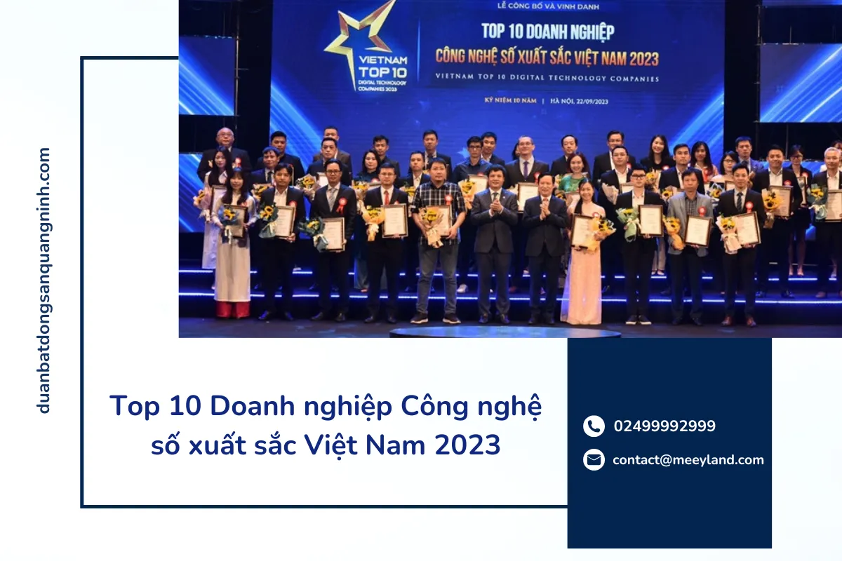 Meey Land đạt Top 10 doanh nghiệp công nghệ số xuất sắc Việt Nam 2023