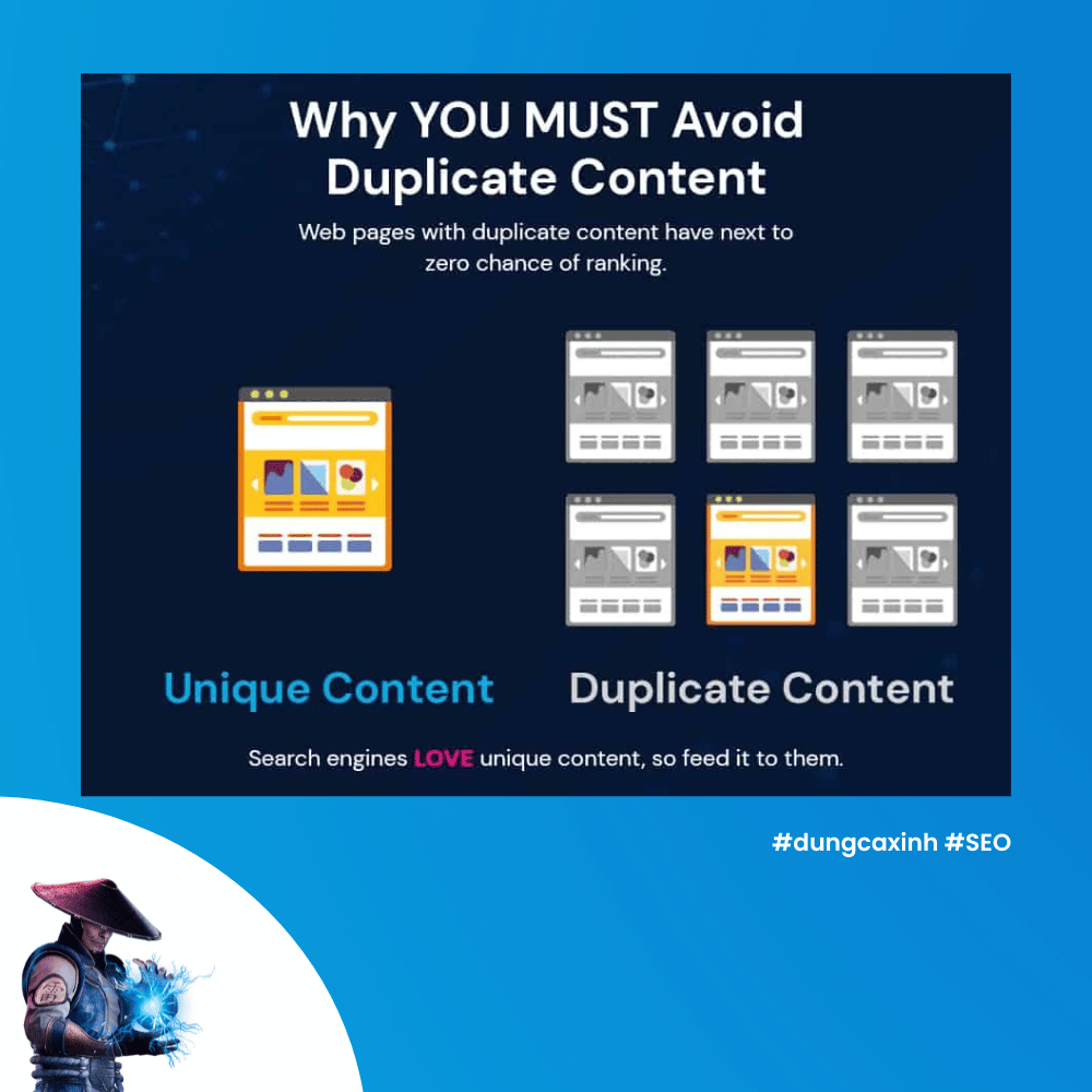 Ảnh 09: Hãy tránh Duplicate Content bằng mọi giá!