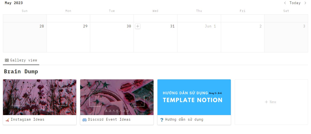 Template Notion Social Media Planner 2023 (#dungcaxinh): Phần bổ sung bên dưới, có thể dễ dàng thêm bớt, tùy chỉnh