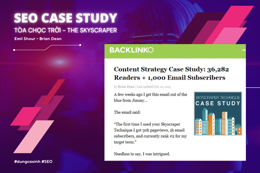 Case Study khá nổi tiếng lúc đó của Jimmy Daly liên quan đến việc tăng 36,282 Readers và hơn 1000 Email Subscribers.