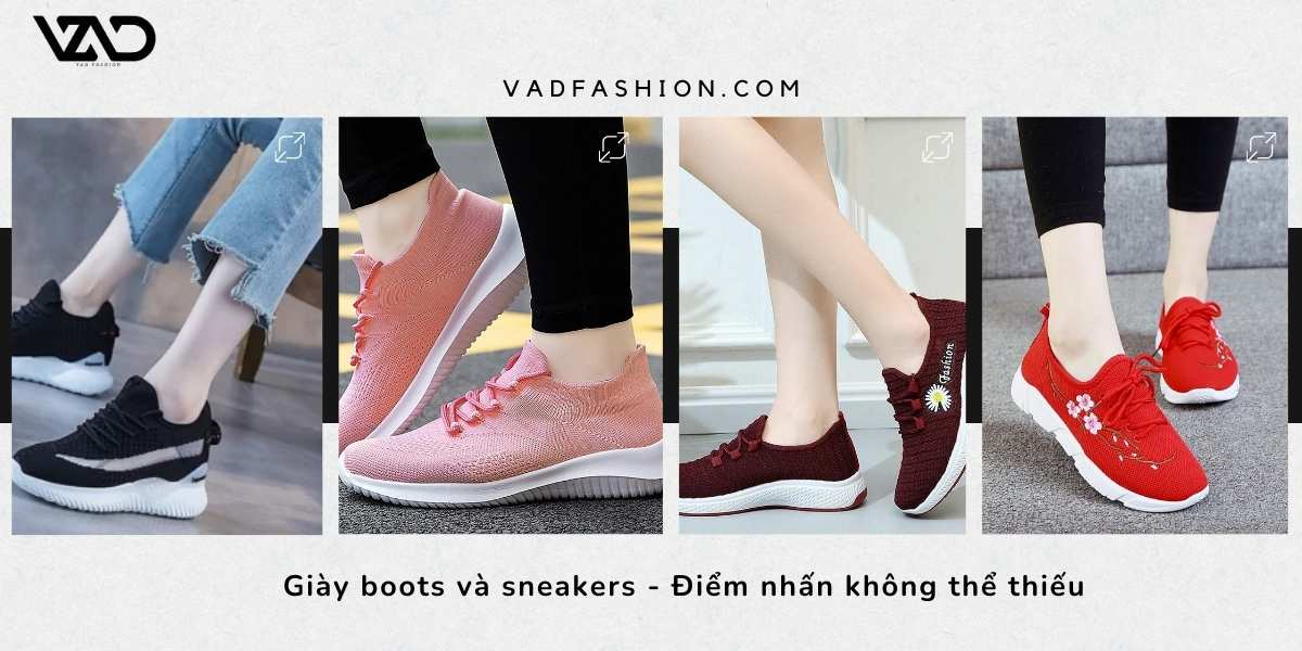Giày boots và sneakers - Điểm nhấn không thể thiếu