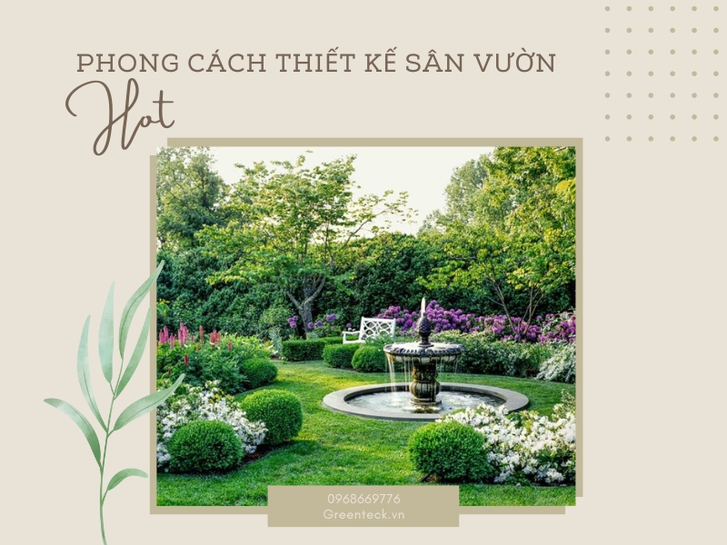 Sân vườn Anh Quốc – sự pha trộn giữa các loại hoa độc đáo nhiều màu sắc