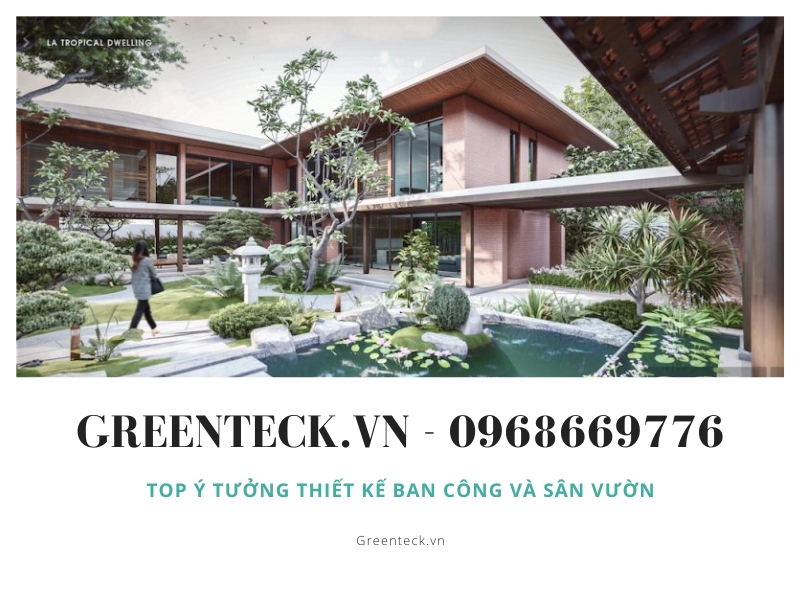 Mẫu thiết kế sân vườn phong cách Tropical