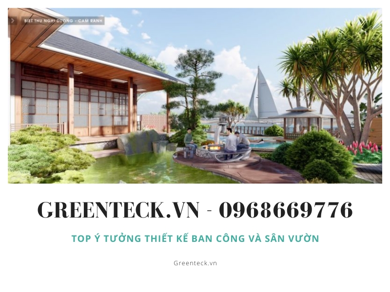 Bản vẽ thiết kế sân vườn biệt thự ven biển