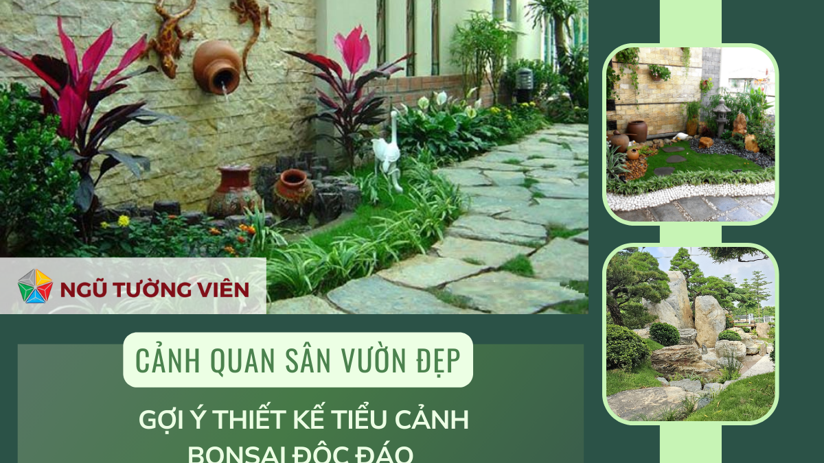 Cảnh quan sân vườn đẹp: Gợi ý thiết kế tiểu cảnh bonsai độc đáo