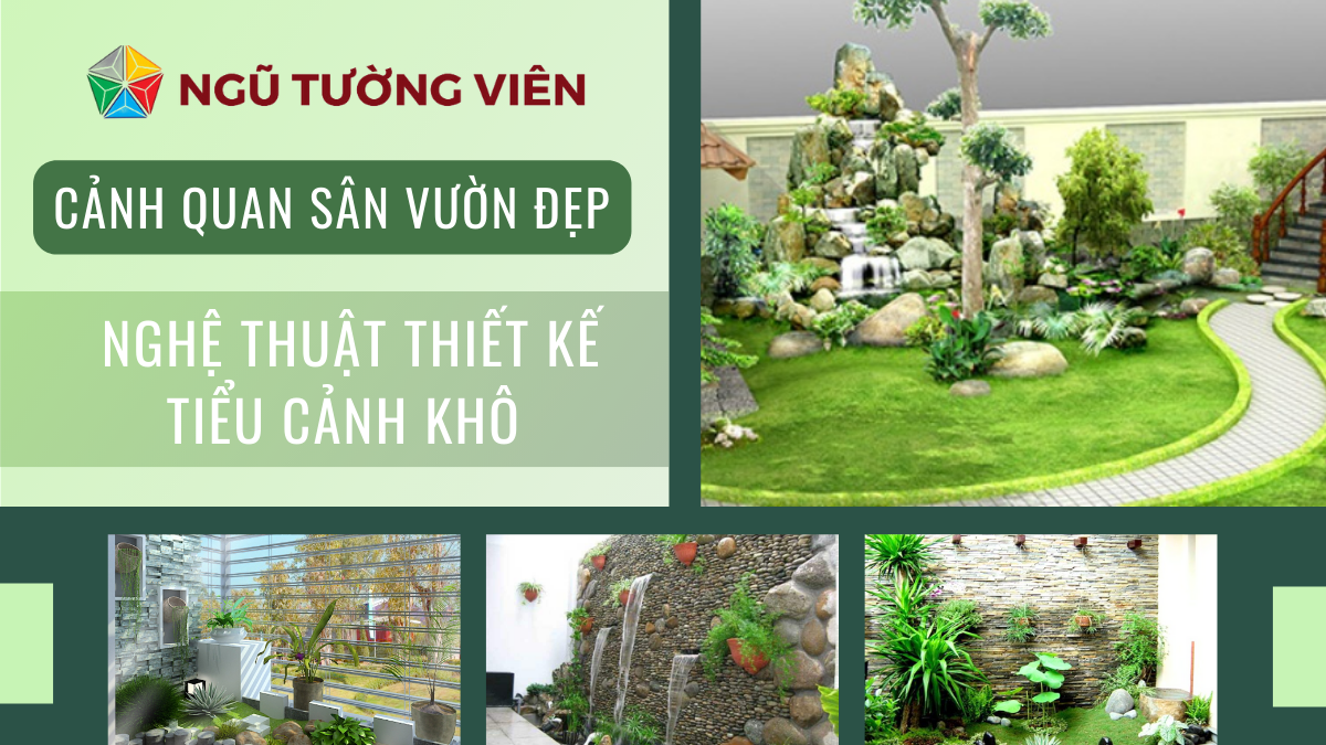 Cảnh quan sân vườn đẹp: Nghệ thuật thiết kế tiểu cảnh khô