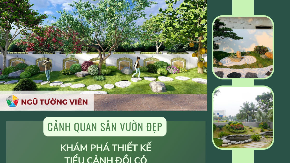 Cảnh quan sân vườn đẹp: Khám phá thiết kế tiểu cảnh đồi cỏ