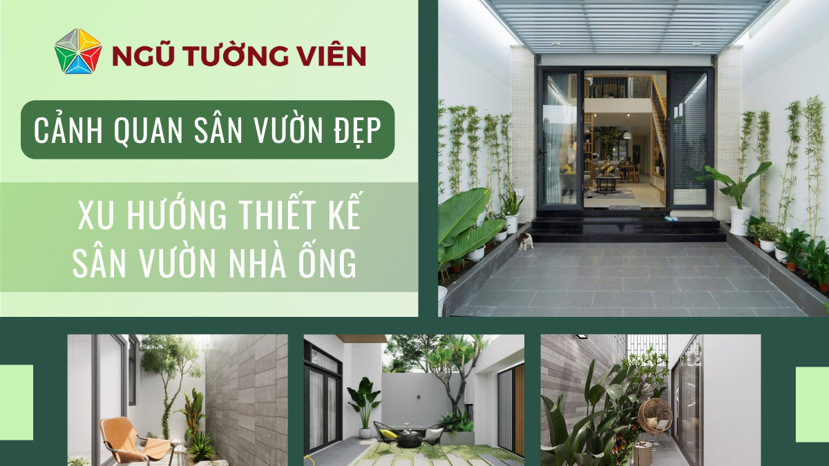 Cảnh quan sân vườn đẹp: Xu hướng thiết kế sân vườn nhà ống