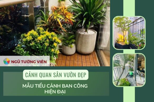 Cảnh quan sân vườn đẹp: Mẫu tiểu cảnh ban công hiện đại