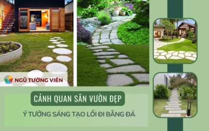 Cảnh quan sân vườn đẹp: Ý tưởng sáng tạo lối đi bằng đá