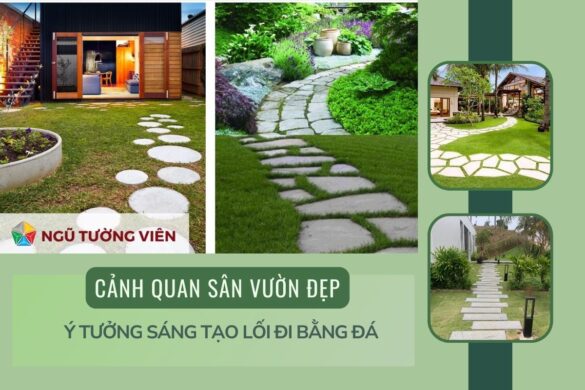 Cảnh quan sân vườn đẹp: Ý tưởng sáng tạo lối đi bằng đá