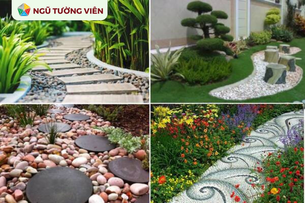 Cảnh quan sân vườn đẹp: Ý tưởng sáng tạo lối đi bằng đá