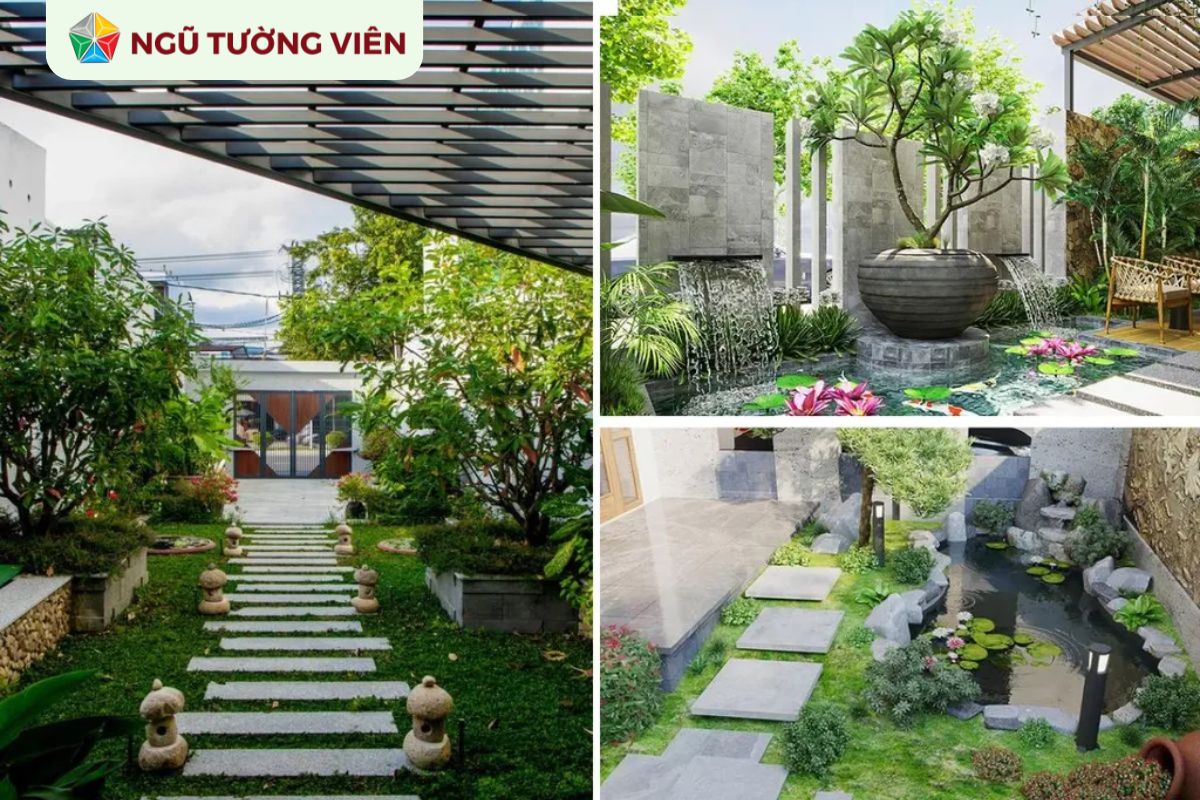 Cảnh quan sân vườn đẹp: Mẫu thiết kế nhà vườn 1 tầng