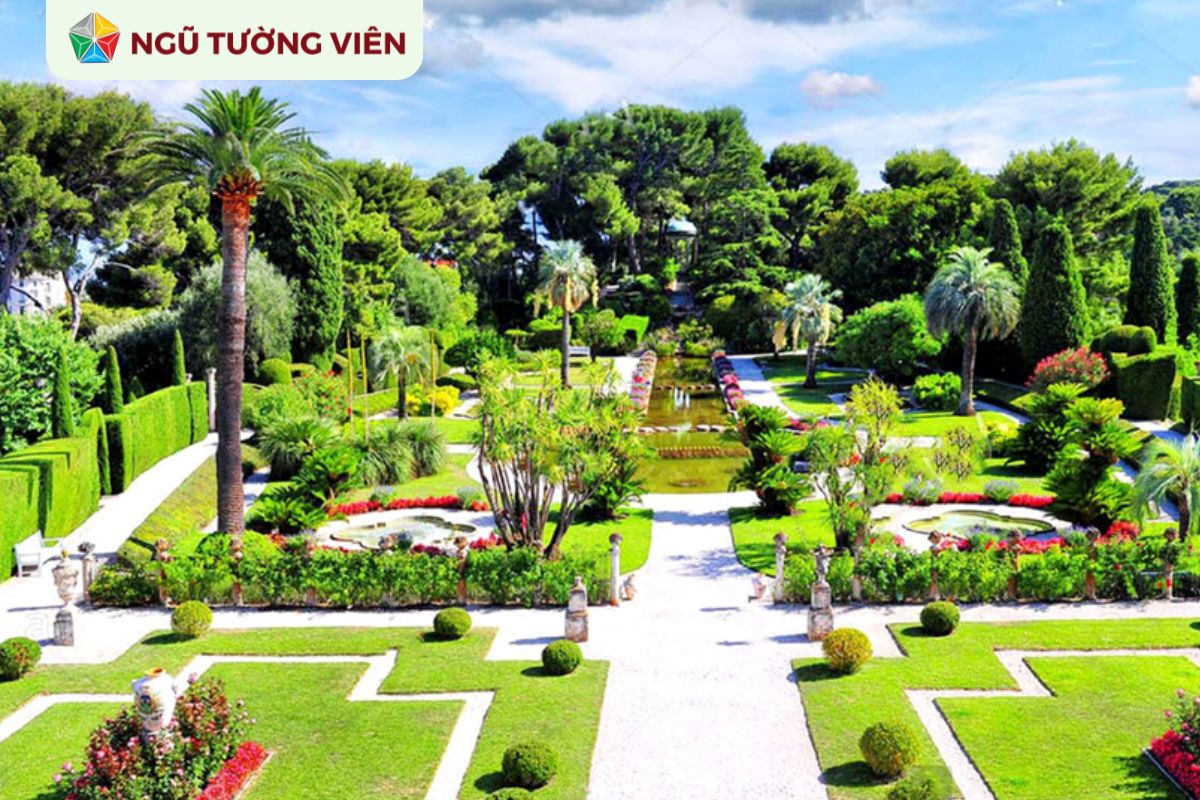 Cảnh quan sân vườn đẹp: Phong cách biệt thự châu Âu sang trọng