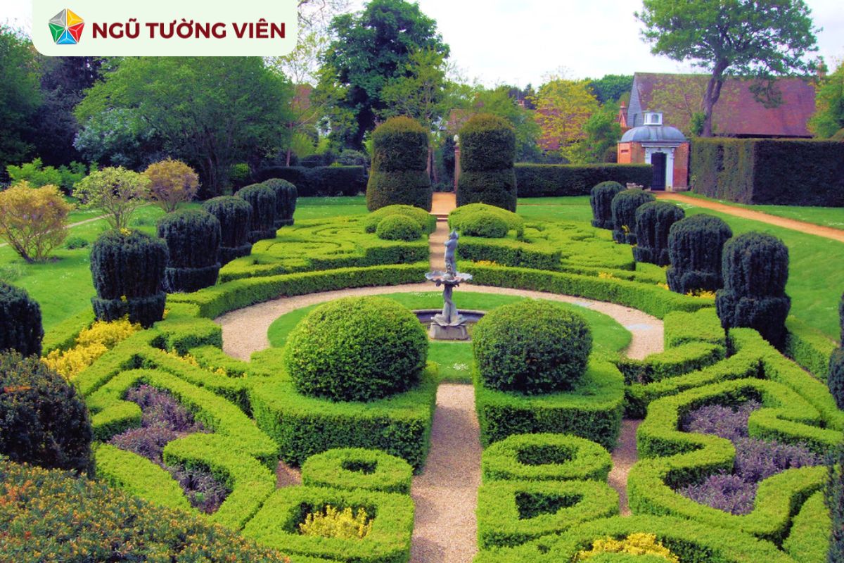Cảnh quan sân vườn đẹp: Phong cách biệt thự châu Âu sang trọng