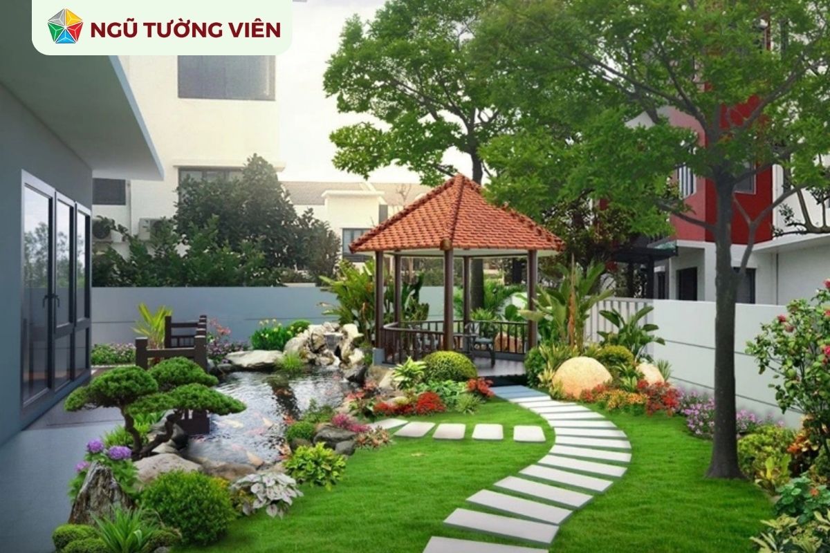 Cảnh quan sân vườn đẹp: Tạo điểm nhấn nghệ thuật với đá