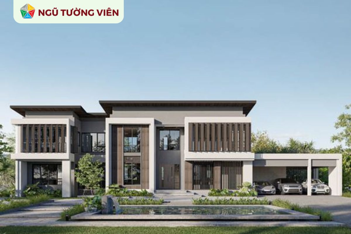 Cảnh quan sân vườn đẹp: Thiết kế nhà vườn 2 tầng đẳng cấp Cảnh quan sân vườn đẹp: Thiết kế nhà vườn 2 tầng đẳng cấp