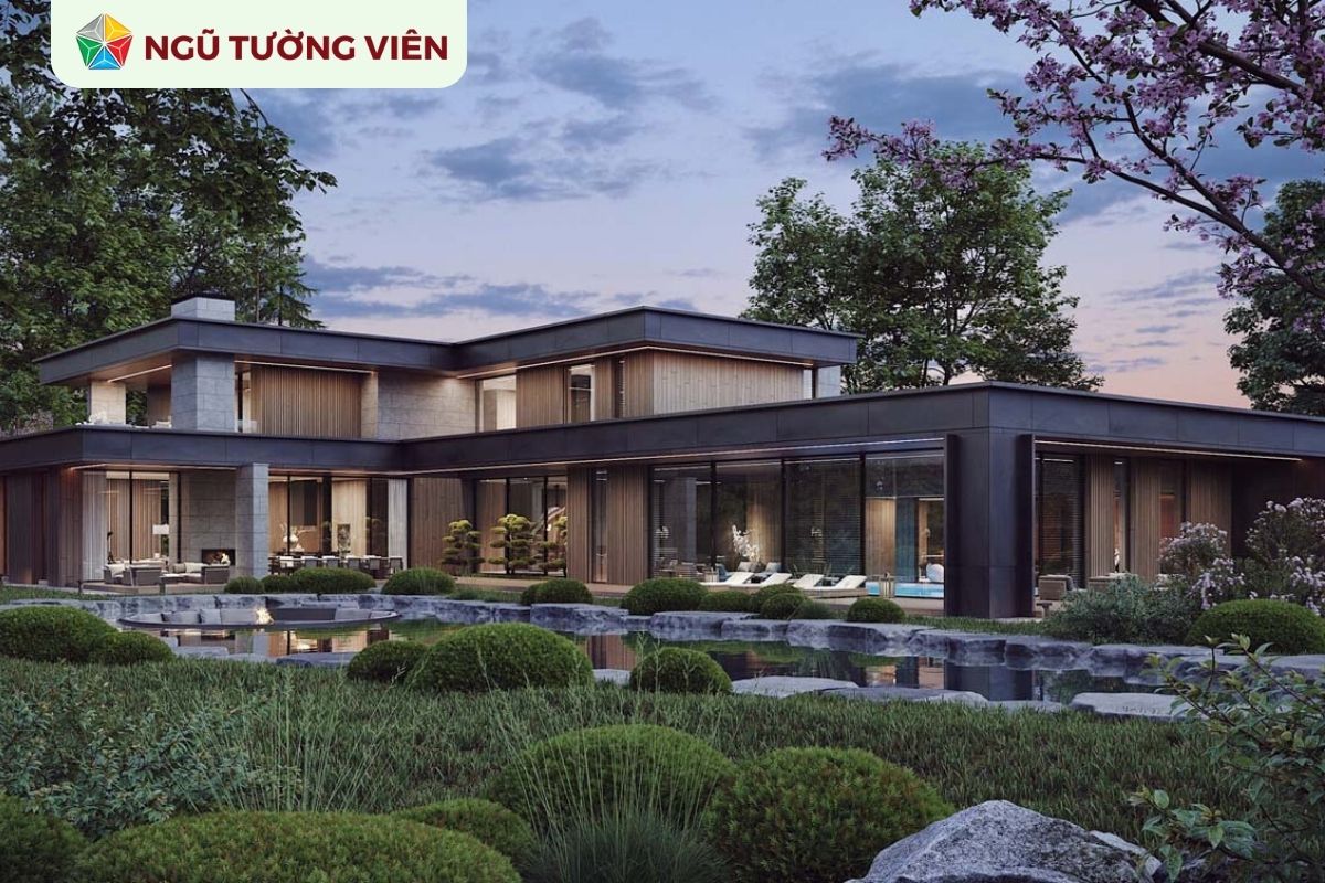 Cảnh quan sân vườn đẹp: Thiết kế nhà vườn 2 tầng đẳng cấp Cảnh quan sân vườn đẹp: Thiết kế nhà vườn 2 tầng đẳng cấp