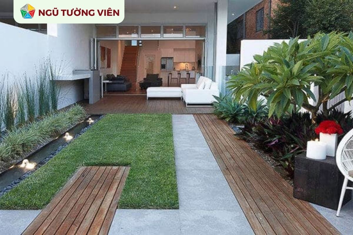 Cảnh quan sân vườn đẹp: Thiết kế theo kiến trúc tối giản