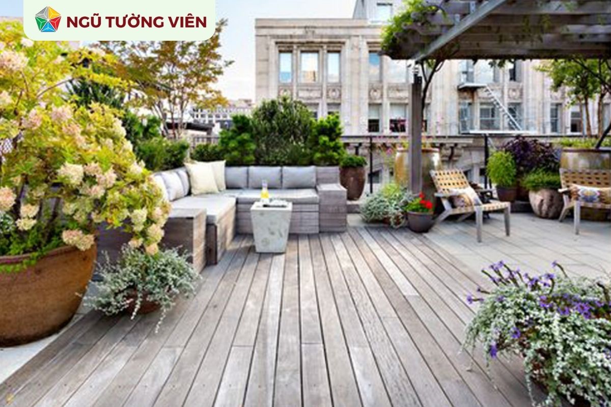 Cảnh quan sân vườn đẹp: Thiết kế vườn trên mái độc đáo và đẹp
