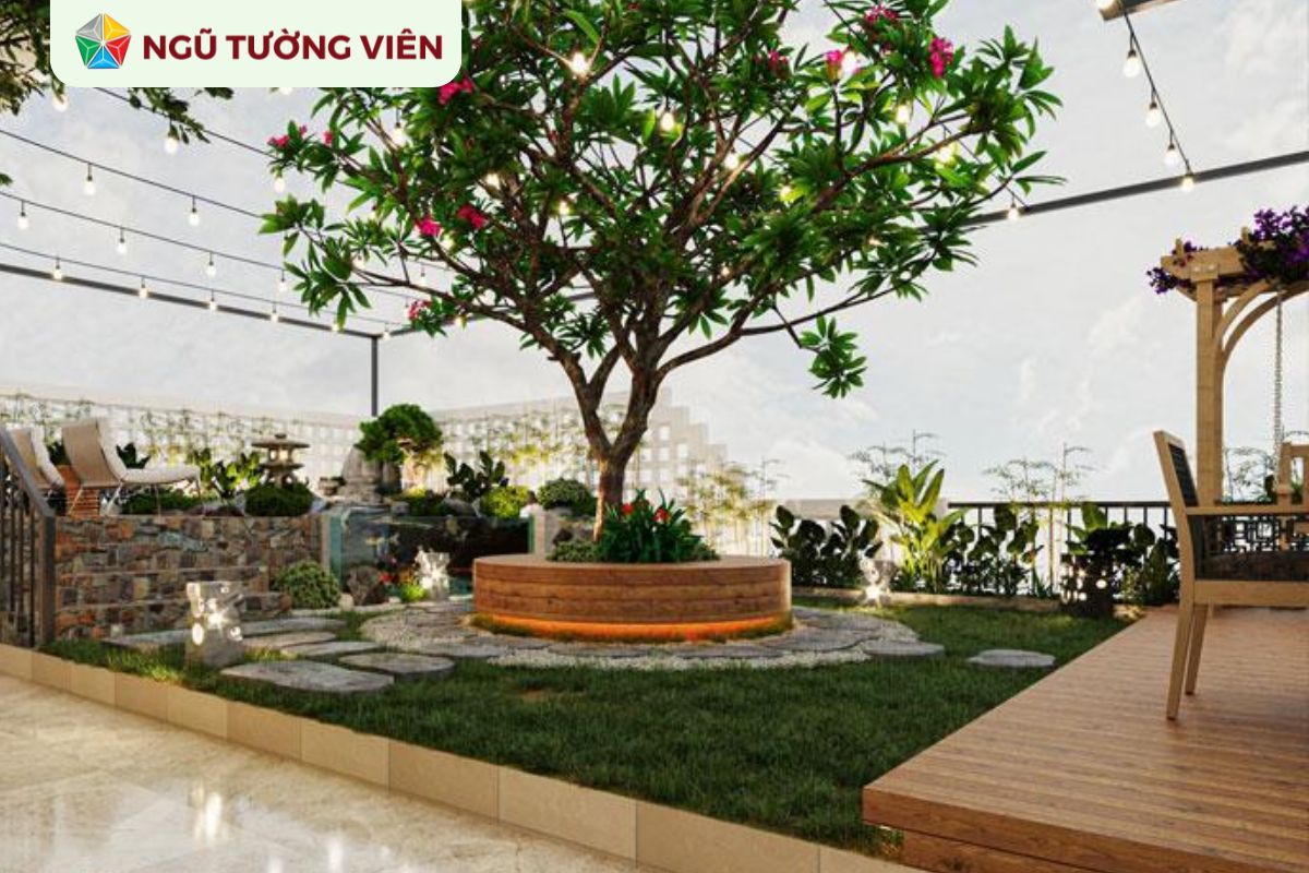 Cảnh quan sân vườn đẹp: Thiết kế vườn trên mái độc đáo và đẹp