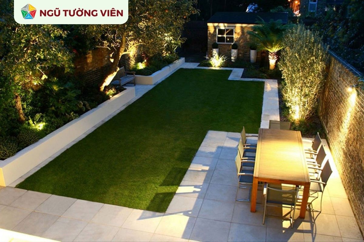 Cảnh quan sân vườn đẹp: Bí quyết bố trí ánh sáng