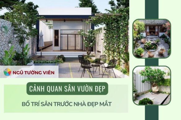 Cảnh quan sân vườn đẹp: Bố trí sân trước nhà đẹp mắt