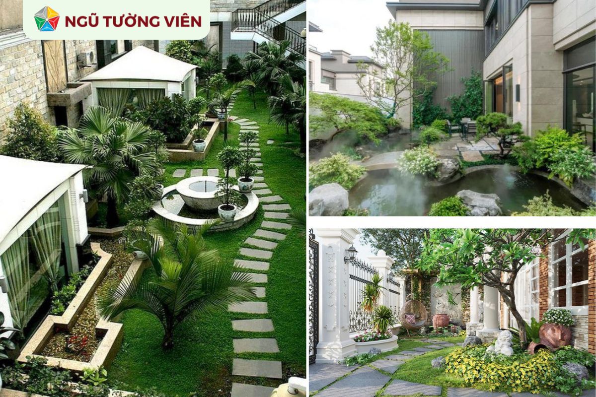 Cảnh quan sân vườn đẹp: Bố trí sân trước nhà đẹp mắt