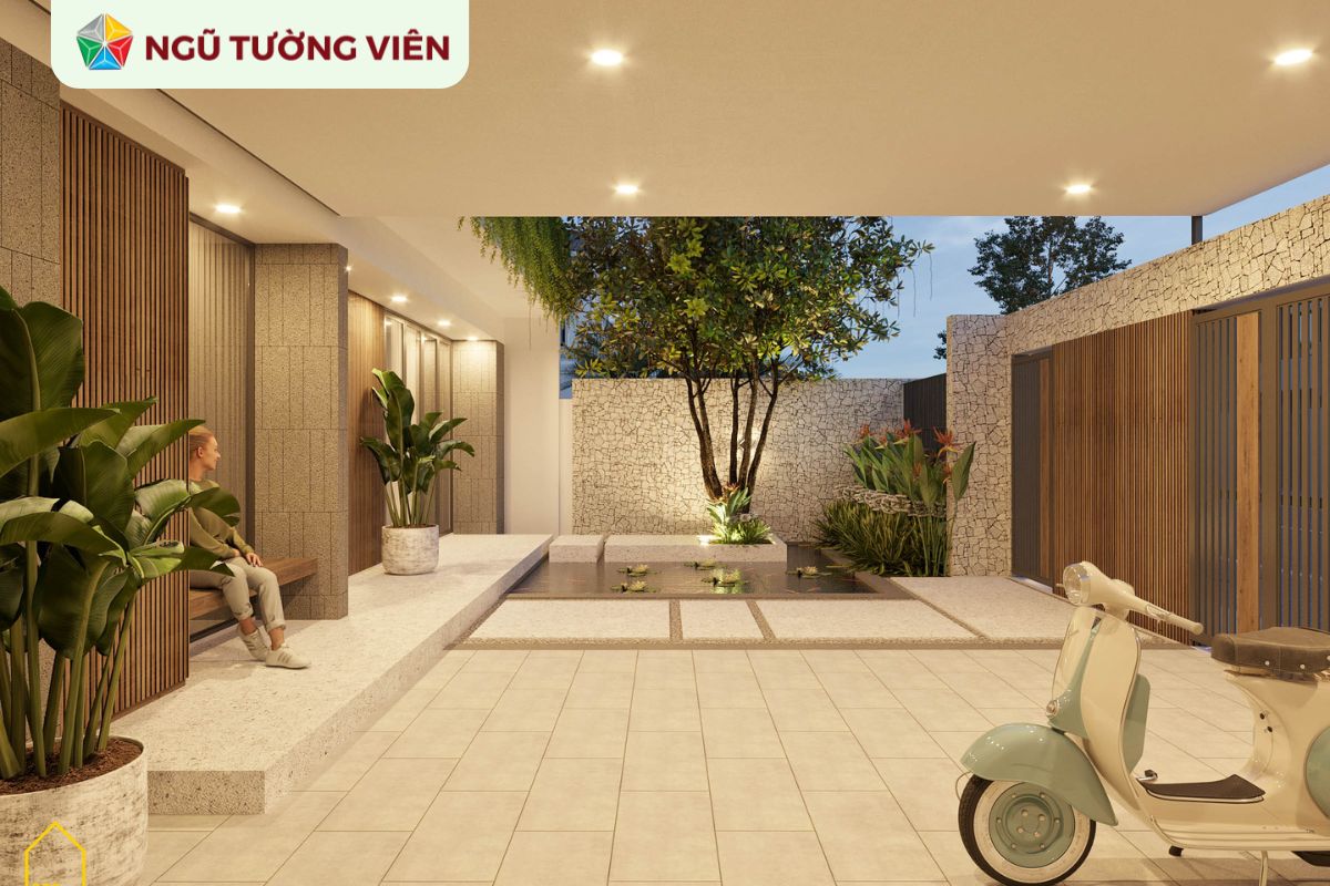 Cảnh quan sân vườn đẹp: Bố trí sân trước nhà đẹp mắt Cảnh quan sân vườn đẹp: Bố trí sân trước nhà đẹp mắt