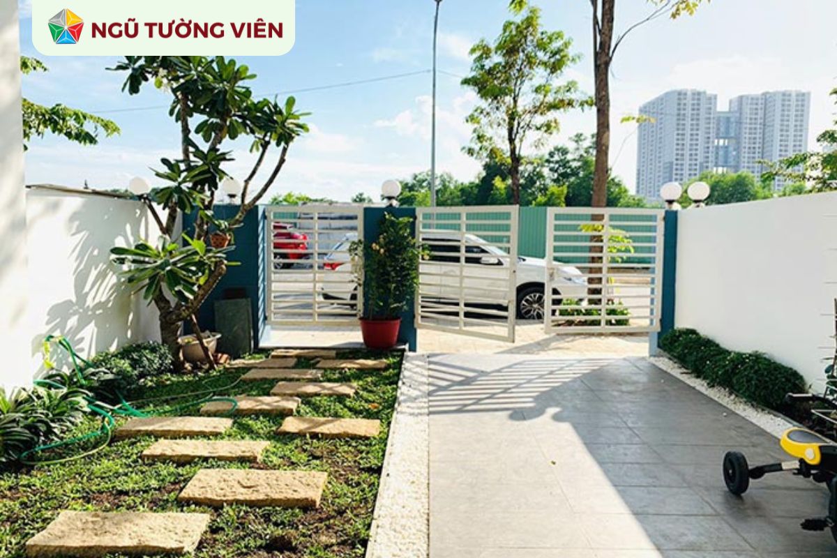 Cảnh quan sân vườn đẹp: Bố trí sân trước nhà đẹp mắt
