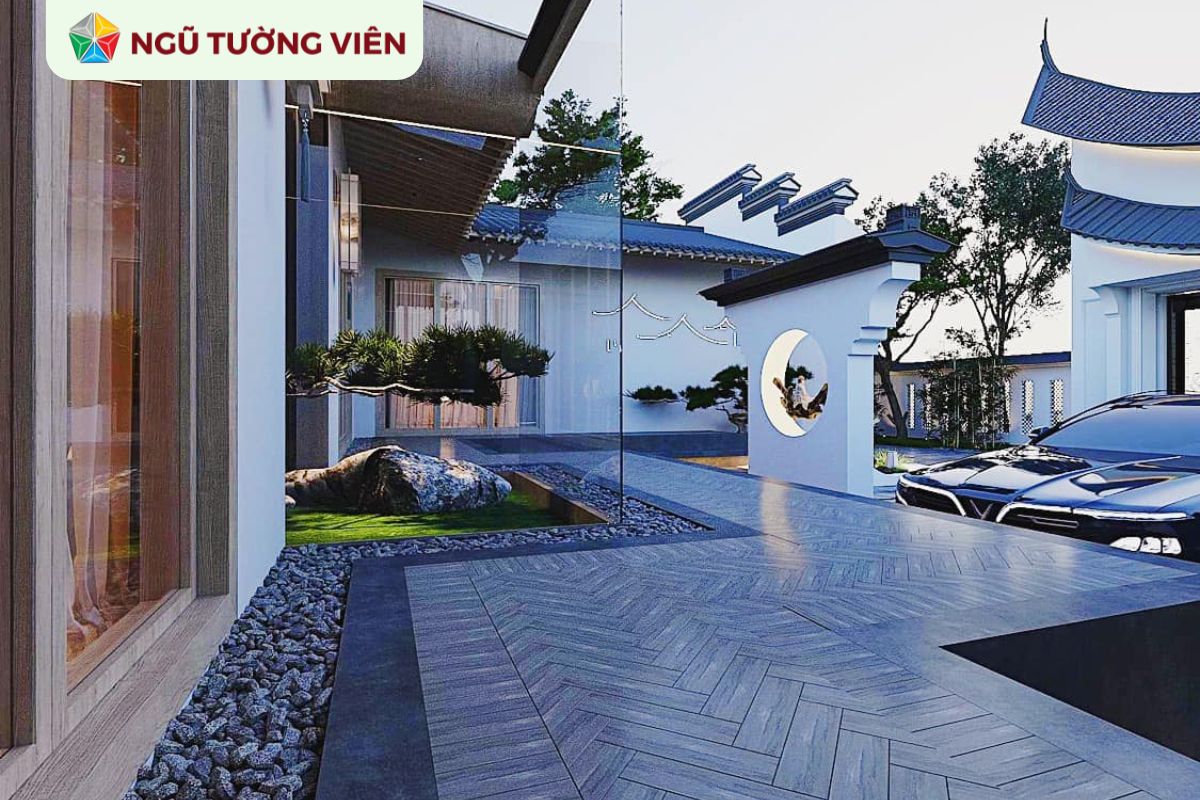 Cảnh quan sân vườn đẹp: Bố trí sân trước nhà đẹp mắt