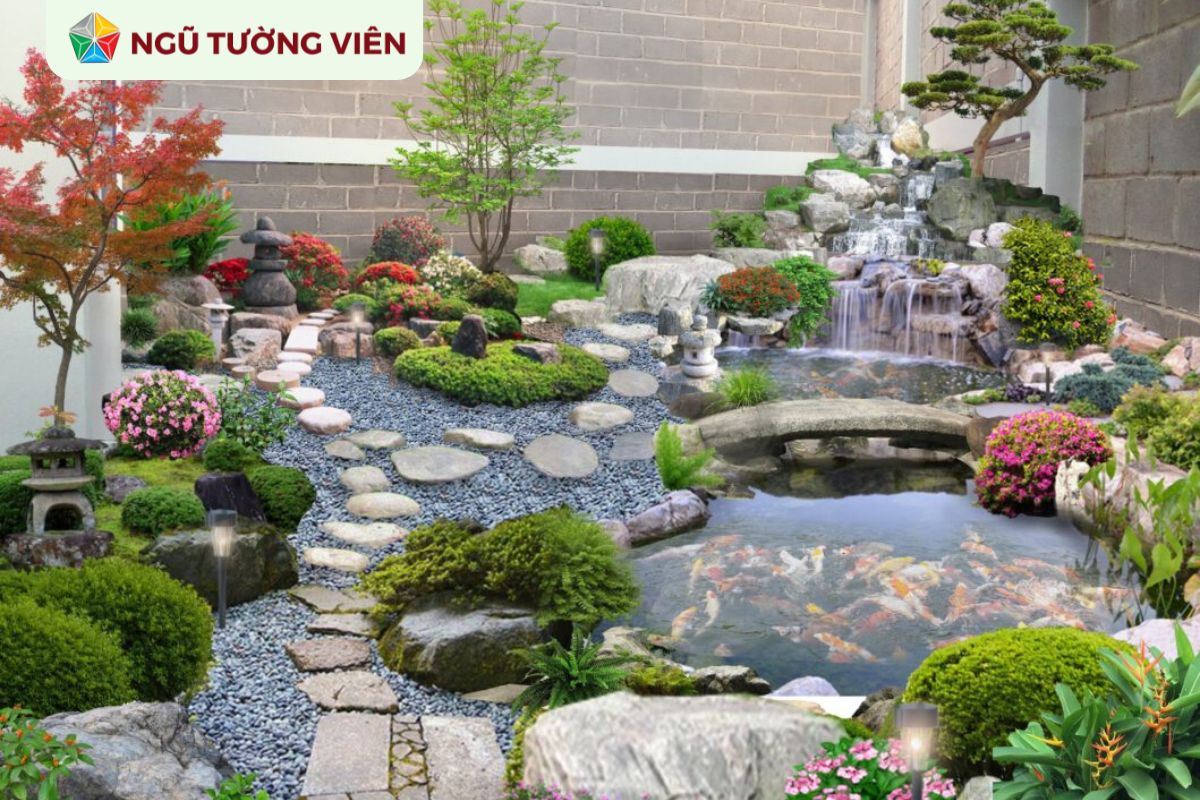 Cảnh quan sân vườn đẹp: Mẫu tiểu cảnh đồi cỏ được yêu thích