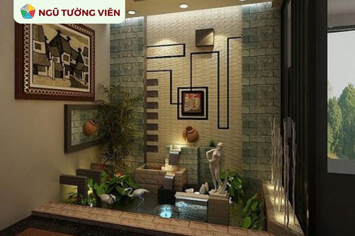 Cảnh quan sân vườn đẹp: Mẫu tiểu cảnh phòng khách ấn tượng