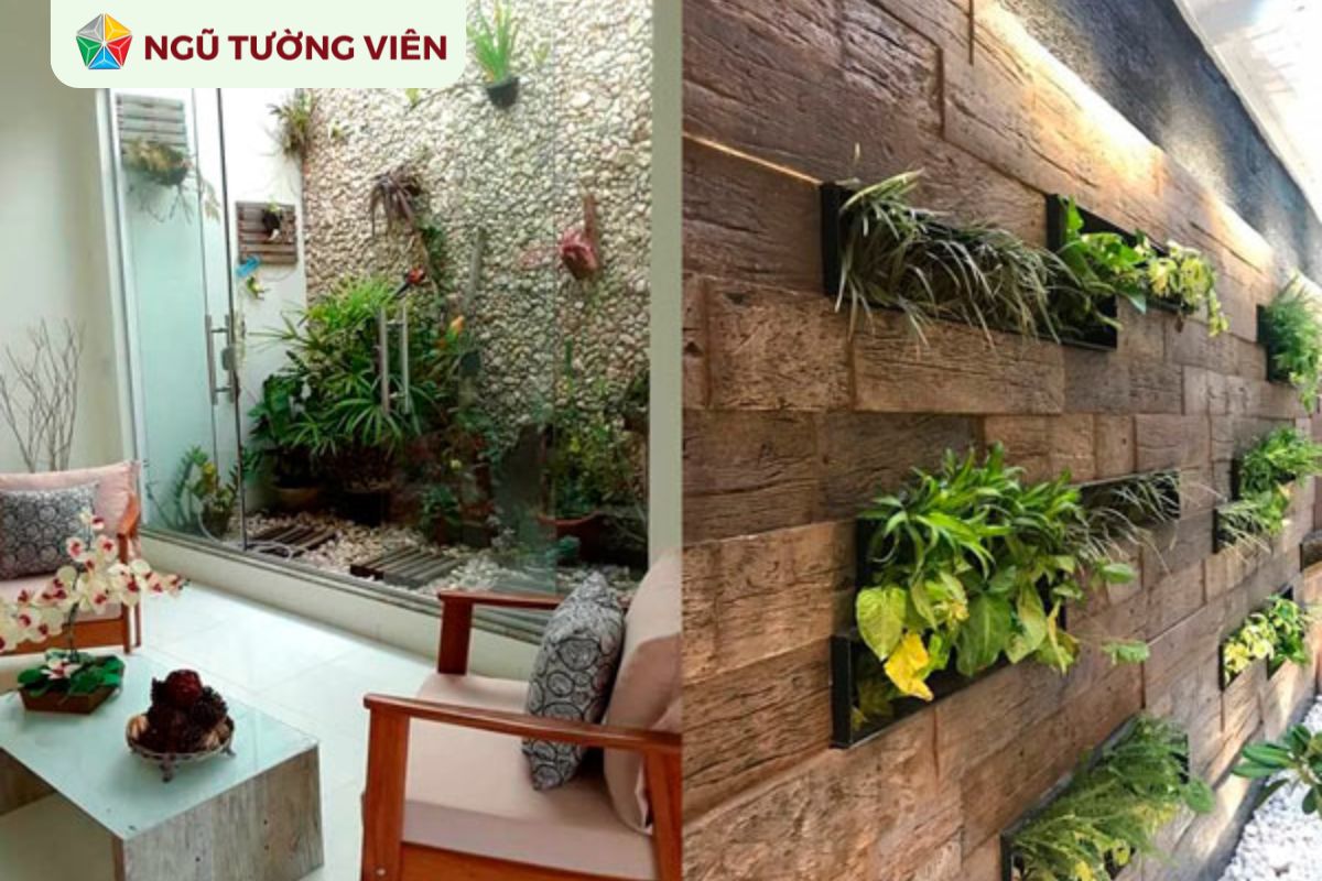 Cảnh quan sân vườn đẹp: Mẫu tiểu cảnh phòng khách ấn tượng