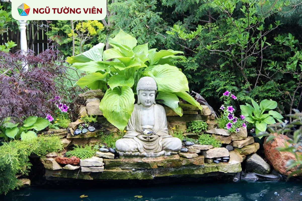 Cảnh quan sân vườn đẹp: Thiết kế thác nước phong thủy