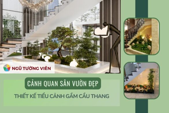 Cảnh quan sân vườn đẹp: Thiết kế tiểu cảnh gầm cầu thang