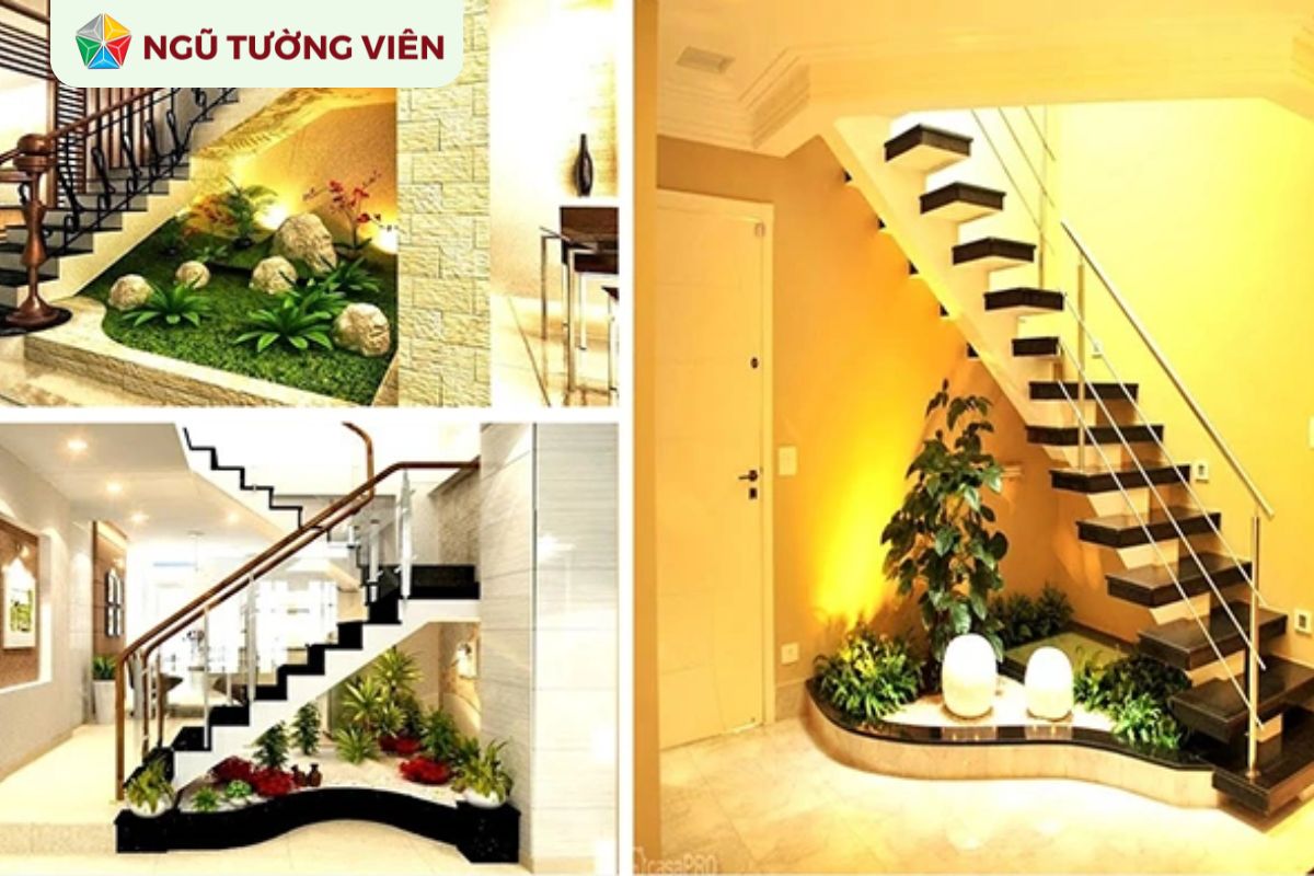 Cảnh quan sân vườn đẹp: Thiết kế tiểu cảnh gầm cầu thang