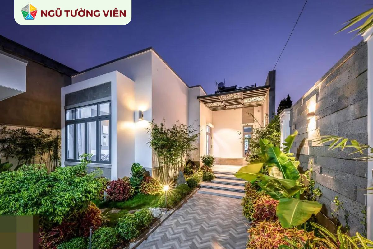 Cảnh quan sân vườn đẹp: Cách bố trí sân vườn trước nhà