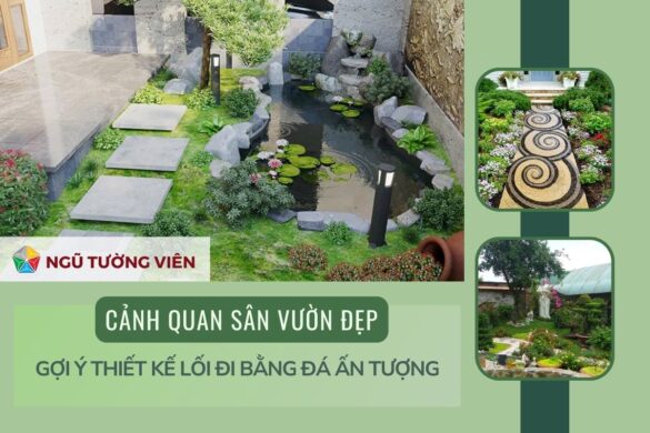Cảnh quan sân vườn đẹp: Gợi ý thiết kế lối đi bằng đá ấn tượng