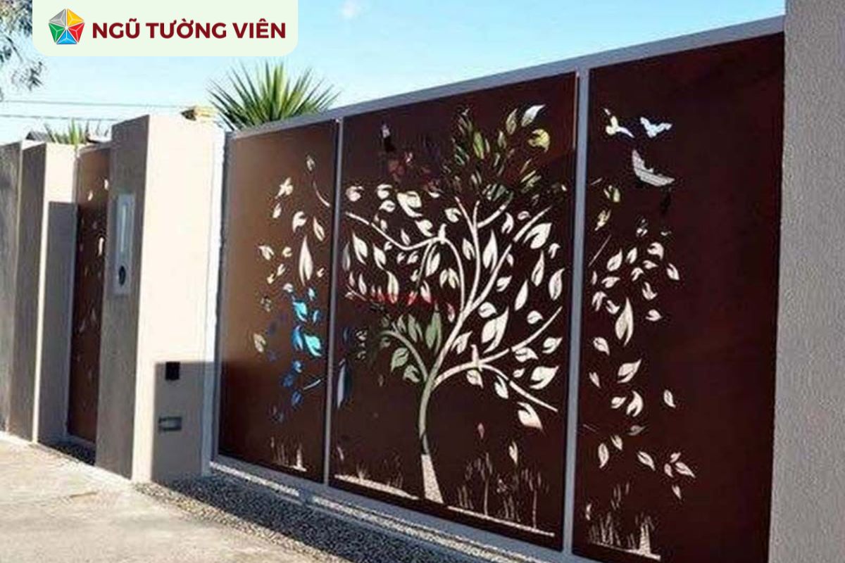 Cảnh quan sân vườn đẹp: Mẫu thiết kế cổng sân ấn tượng Cảnh quan sân vườn đẹp: Mẫu thiết kế cổng sân ấn tượng