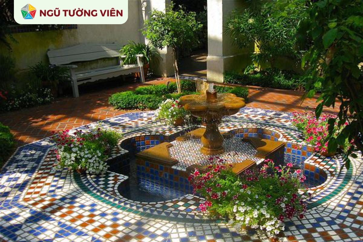 Cảnh quan sân vườn đẹp: Nghệ thuật Mosaic độc đáo