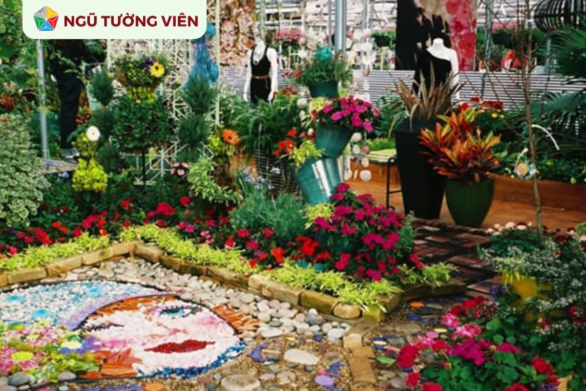 Cảnh quan sân vườn đẹp: Nghệ thuật Mosaic độc đáo