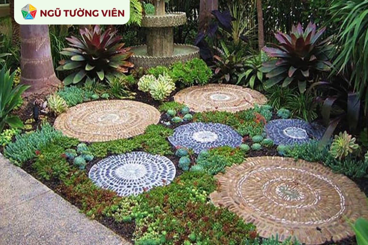 Cảnh quan sân vườn đẹp: Nghệ thuật Mosaic độc đáo