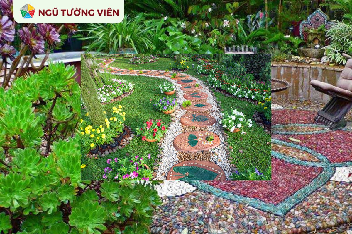 Cảnh quan sân vườn đẹp: Nghệ thuật Mosaic độc đáo