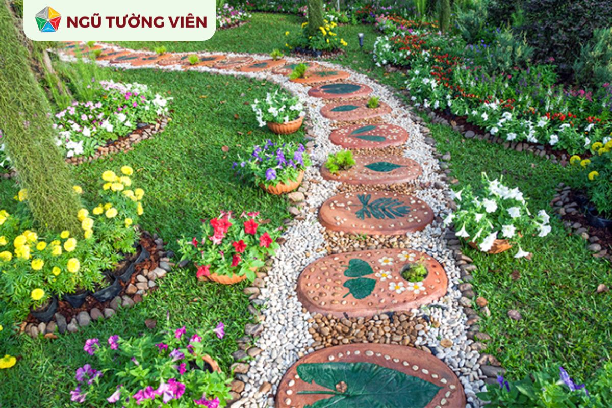 Cảnh quan sân vườn đẹp: Nghệ thuật Mosaic độc đáo