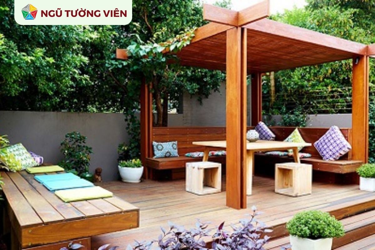 Cảnh quan sân vườn đẹp: Thiết kế nhà gỗ hợp xu hướng hiện đại