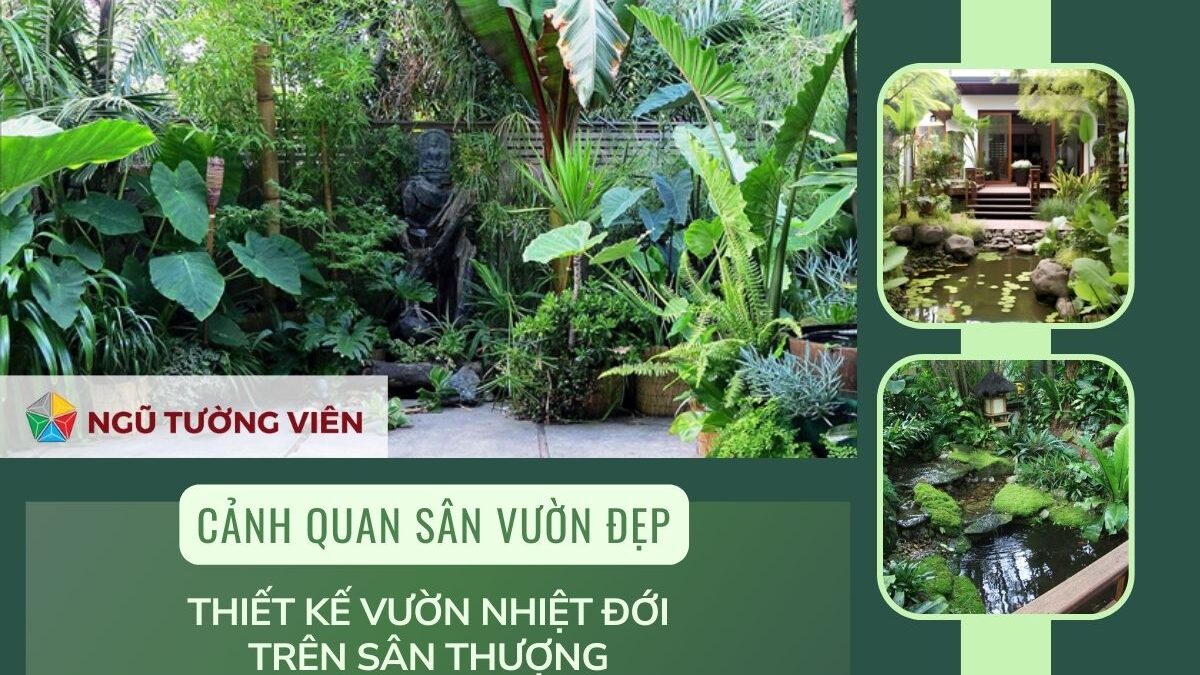 Cảnh quan sân vườn đẹp: Thiết kế vườn nhiệt đới trên sân thượng